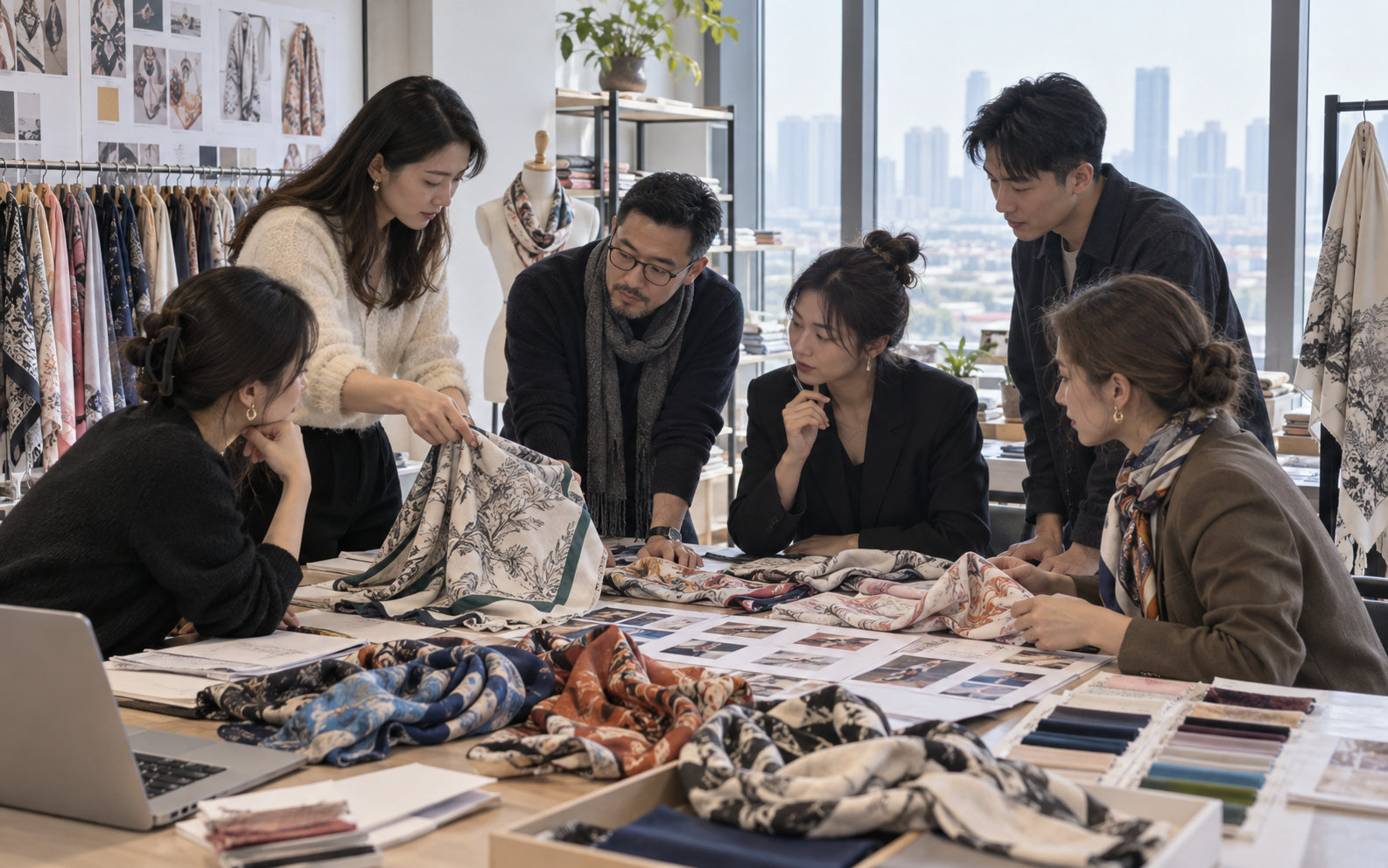 Runmei scarf supply team
